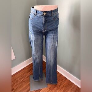 Studio F Flare Wide Leg Blue Jeans